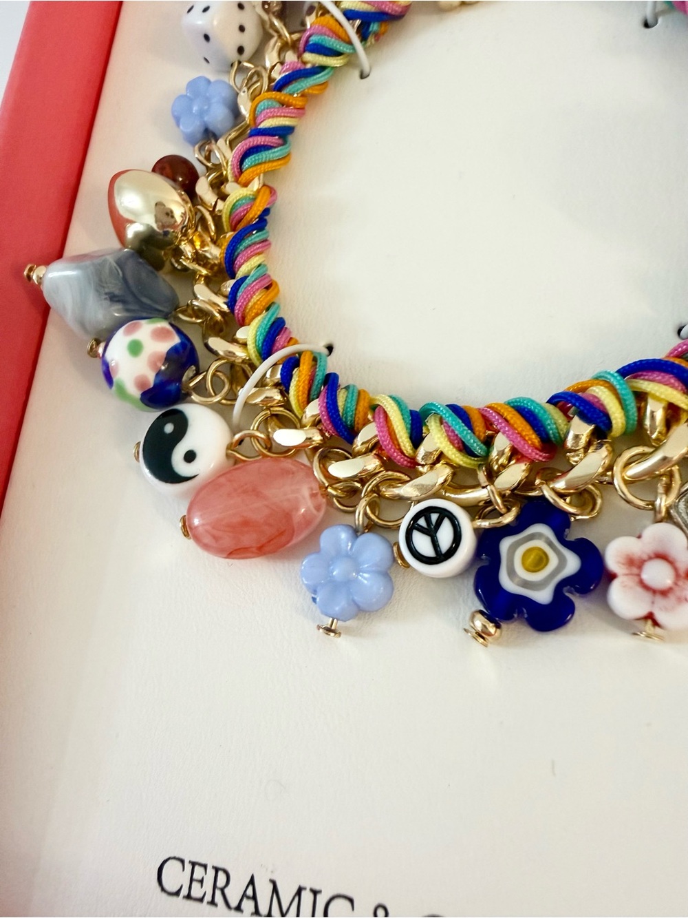 Atterri Trending Ceramic & Cubic Zirconia Charm Bracelet NIB - Picture 3 of 4